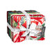 photo of Winterly fabric bundle, in shades of red, green, black, white, and teal, on a white background