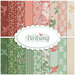 Collage of green and pink fabrics included in the Birdsong FQ set.