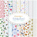 Collage of colorful holiday fabrics in the Kimberbell Celebration FQ set.