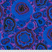 Fabric featuring vibrant blue, black, and purple agate designs over a swirling purple background