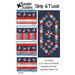 Front of pattern showing placemat examples with a red, white, and blue color pattern
