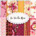 Collage of fabrics in the La Vie En Rose FQ Set