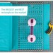 rectangle quilting ruler on turquoise fabric