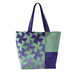 Twister tote in blue and teal