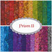 collage of fabrics in prism II in colors of the rainbow