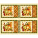 Panel from the Seeds of Gratitude collection with four placemats in cream and plaid