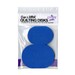 The blue quilting disks in their packaging, isolated on a white background