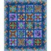 A digital rendering of the blue version of the Prism BOM quilt