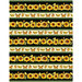 digital image of a black fabric border stripe featuring rows of cream with butterflies, dark green stripes, and sunflowers mixed with butterflies and American Goldfinches