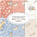 Collage of flannel fabrics included in the Guess How Much I Love You 2024 Collection