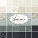 collage of all shimmer fabrics in lovely shades of white, ecru, gray, and black