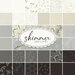 collage of all shimmer fabrics in lovely shades of white, ecru, gray, and black