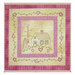 Photo of February block featuring an embroidery of a little house surrounded in hearts