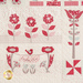 A close up on blocks featuring applique flowers and a bird on a wire that says 