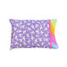 The finished pillowcase in purple, isolated on a white background.