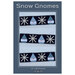 photo of Snow Gnomes table runner pattern featuring snowflakes and gnomes
