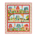 The completed Welcome Home In Spring quilt in bright, cheerful colors, isolated on a white background.