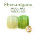 Two spools of thread, one pastel green and one bright grass green, sit side by side on a white background below the text graphic 