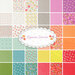 Collage of fabrics in Laguna Sunrise Fat Quarter Set featuring floral designs in many colors