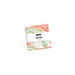 A photo of one floral orange and green fabric in a Moda mini charm pack shown in its packaging featuring the collection name Tango.