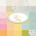 A collage of bright pink, orange, yellow, green, and teal fabrics in the Shine collection by Sweetwater for Moda Fabrics