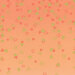 A peach colored ombre fabric with dark peach and gold hearts scattered throughout