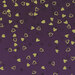 Dark purple ombre fabric with gold and dark purple hearts scattered throughout