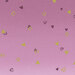 Purple ombre fabric with a few dark purple and gold metallic hearts scattered all over
