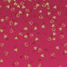 Dark pink ombre fabric with dark pink and gold metallic hearts scattered all over