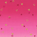 Pink ombre fabric with a few dark pink and gold metallic hearts scattered all over