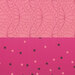 Split fabric pattern: one side with a pink floral design and the other side with a dark pink background and polka dots.