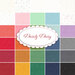 A collage of colorful fabrics included in the Dainty Daisy fabric collection