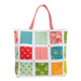 The completed Magic Charm Tote, colored with vibrant colors from the Strawberry Lemonade collection, isolated on a white background.