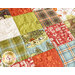 A close up on the patchwork of the quillow, demonstrating piecing and topquilting details.