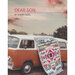 The front of the book showing the completed project draped over a retro van
