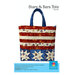 Stars & Bars pattern front, featuring finished tote back on a white background