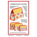 front of Cosmetics Clutches pattern by Patterns by Annie featuring finished bags in 3 different sizes on a white background