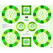 A large fabric panel featuring 4 large placemats with a St. Patrick's Day theme