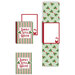 Digital design of Santa's Little Quilter Notepad with the magnetic flaps opened to showcase the interior and exterior designs of notepad and paper.