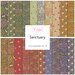 A collage of the fabrics included in the Sanctuary fat quarter bundle.