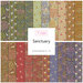 A collage of the fabrics included in the Sanctuary fat eighth bundle.