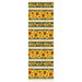 Border strip fabric with alternating large and skinny stripes each filled with packed sunflowers