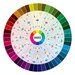 Close up of the color shade wheel showing complimentary colors for each shade.