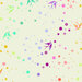 24x 24 digital image of fabric featuring a rainbow gradient of swallows, stars, and other little fairy dust motifs scattered across