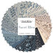 Collage of fabrics in the Sacre Bleu Charm Pack in hues of blue and cream
