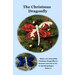 Front cover of the pattern, showing a red and blue version of the completed Christmas dragonflies.