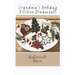 Front of the Grandmas Holiday Kitchen Ornament pattern featuring 7 wool ornaments displayed on a white platter