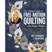 The front of The Ultimate Guide To Free-Motion Quilting featuring a quilted blue background