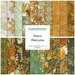 Collage of patterned fabrics in warm autumn colors with Warm Welcome in center.