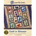 Colorful quilt pattern featuring playful cats in various frames with the title Cat's Meow by Lunch Box Quilts